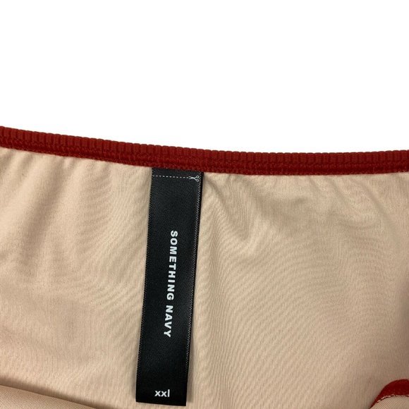 Something Navy High Waist Ribbed Bikini Bottoms Size XXL Red Ochre SN406837MI - Picture 7 of 9